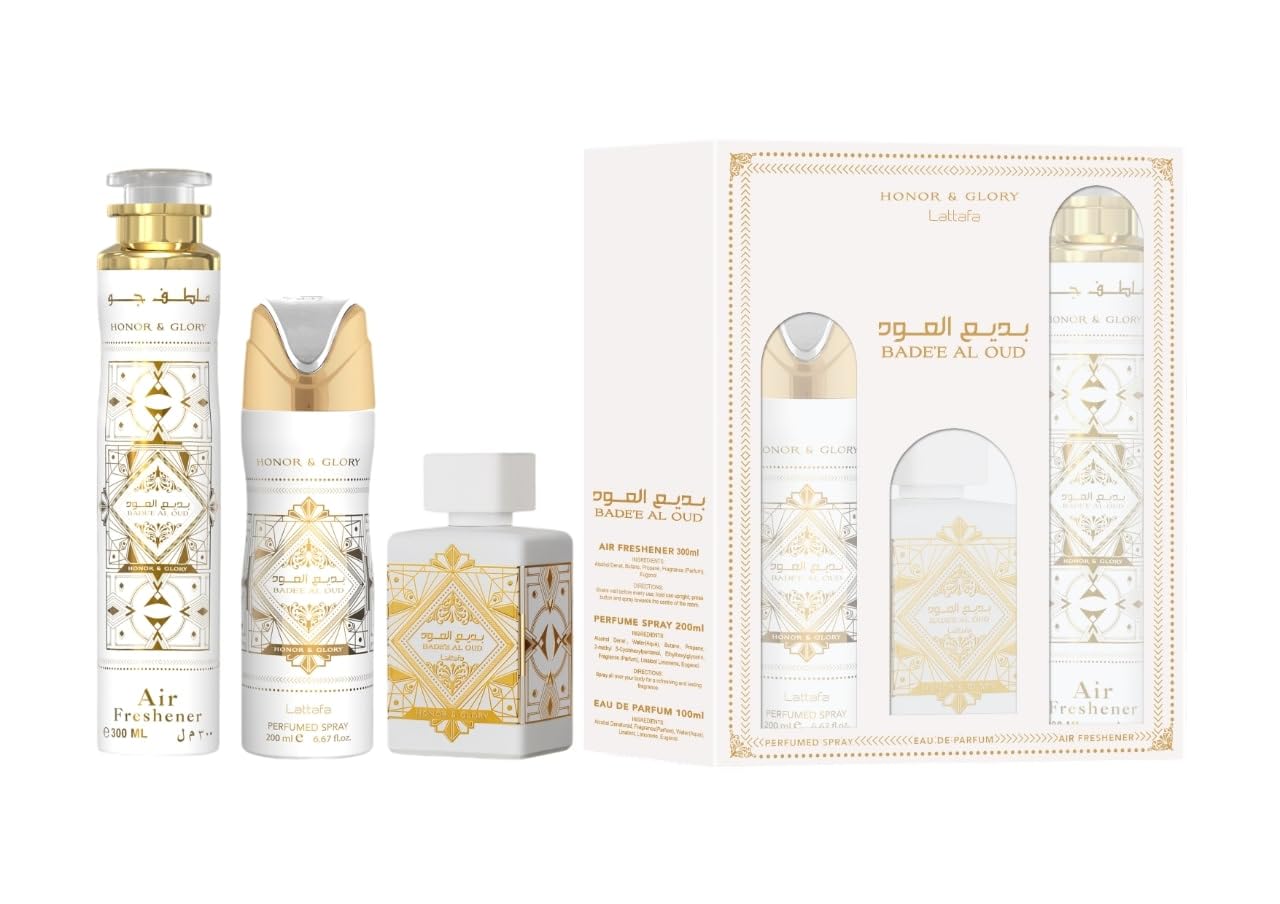 GIFT SET BADEE AL OUD HONOR & GLORY EDP 100ML LATTAFA PERFUMES