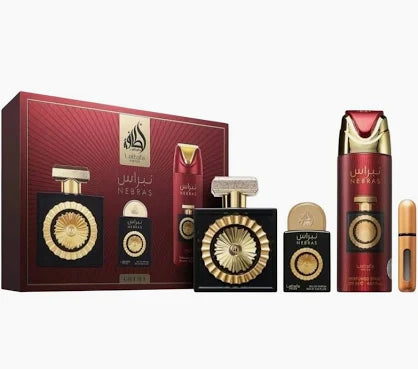 NEBRAS GIFT SET EDP 100ML + EDP 20ML + PERFUMED SPRAY 200ML LATTAFA PERFUMES