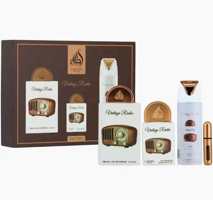 GIFT SET VINTAGE RADIO EDP 100ML LATTAFA PERFUMES